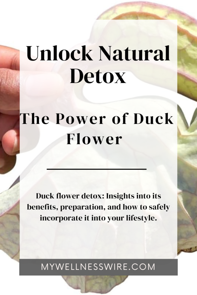 Duck flower detox pinterest image