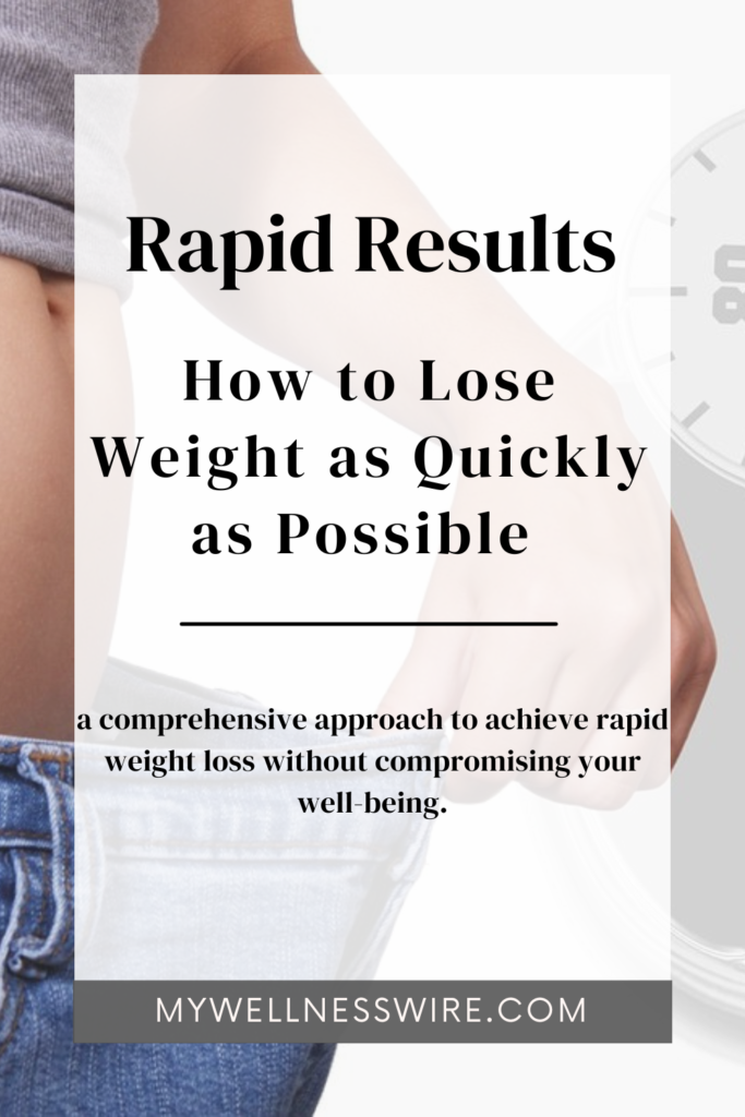 How to lose weight as quickly as possible pin image