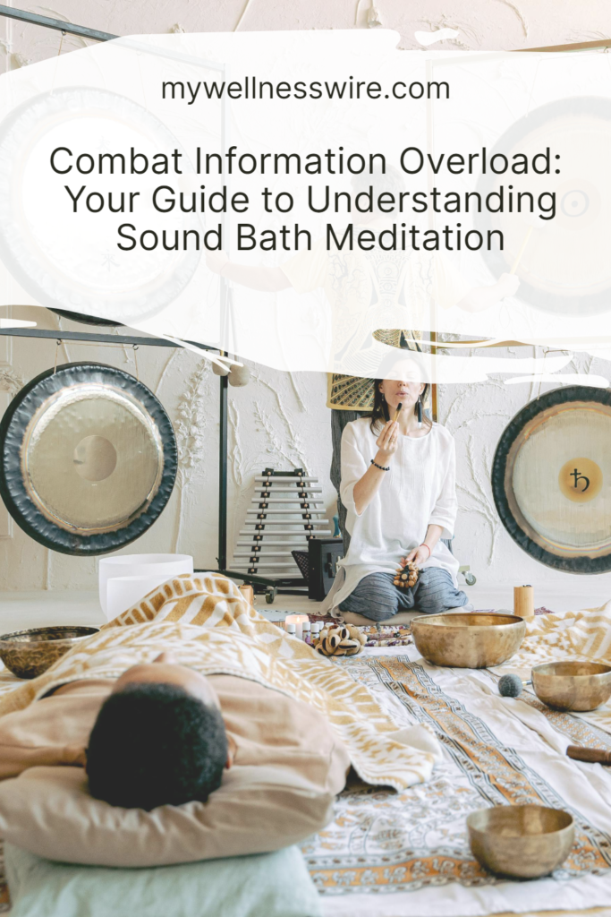 Sound bath meditation pin image